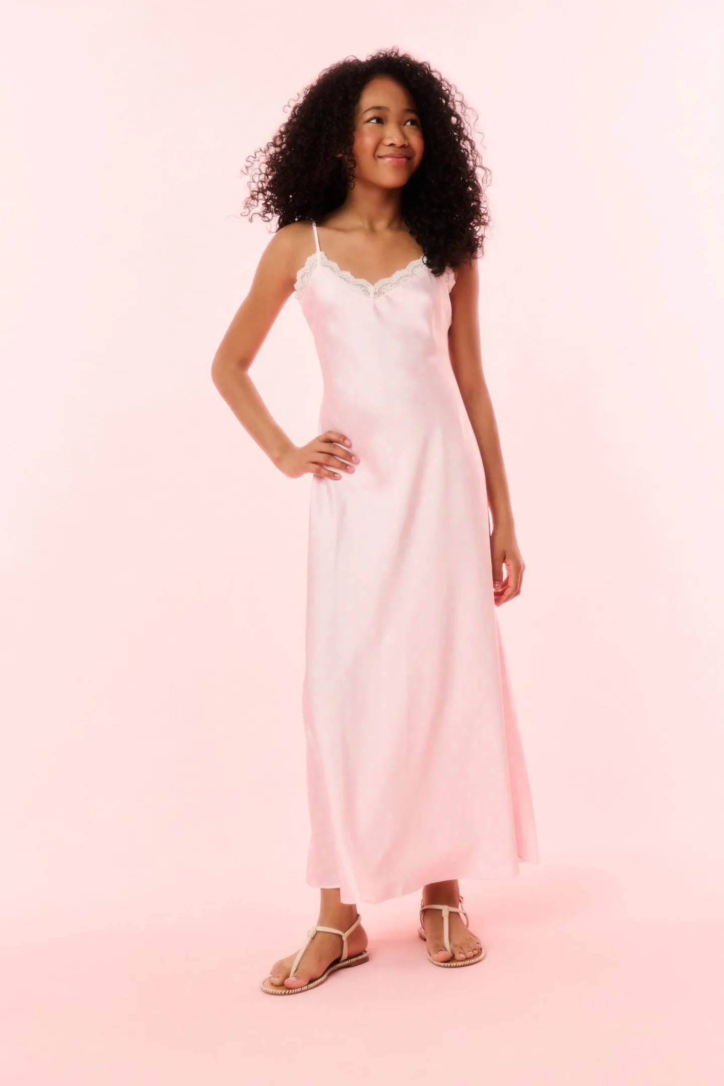 Girls Adelise Polkadot Slip Dress sold by LoveShackFancy product image thumbnail 2