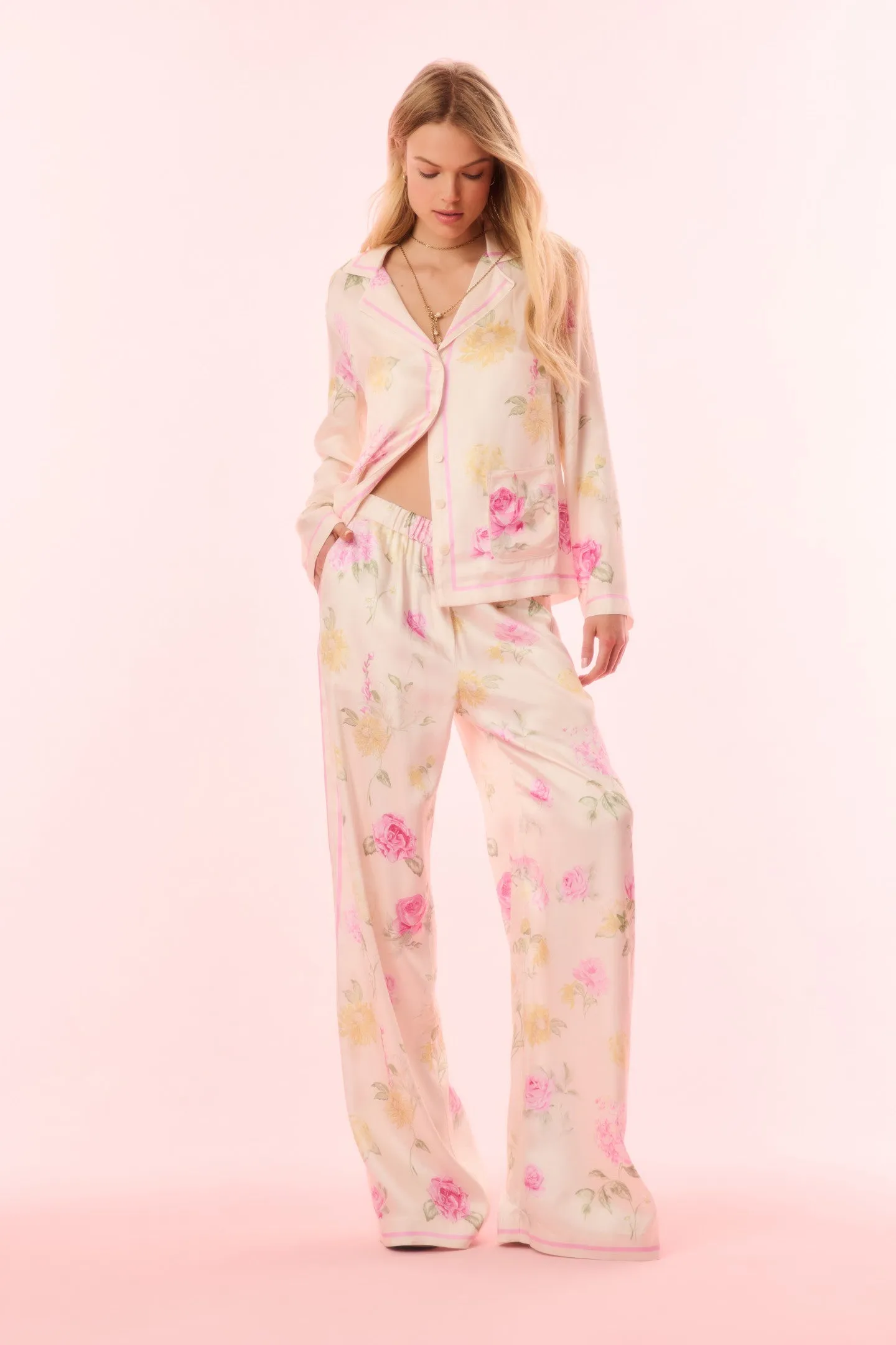 Renetta Satin Floral Top sold by LoveShackFancy product image thumbnail 3