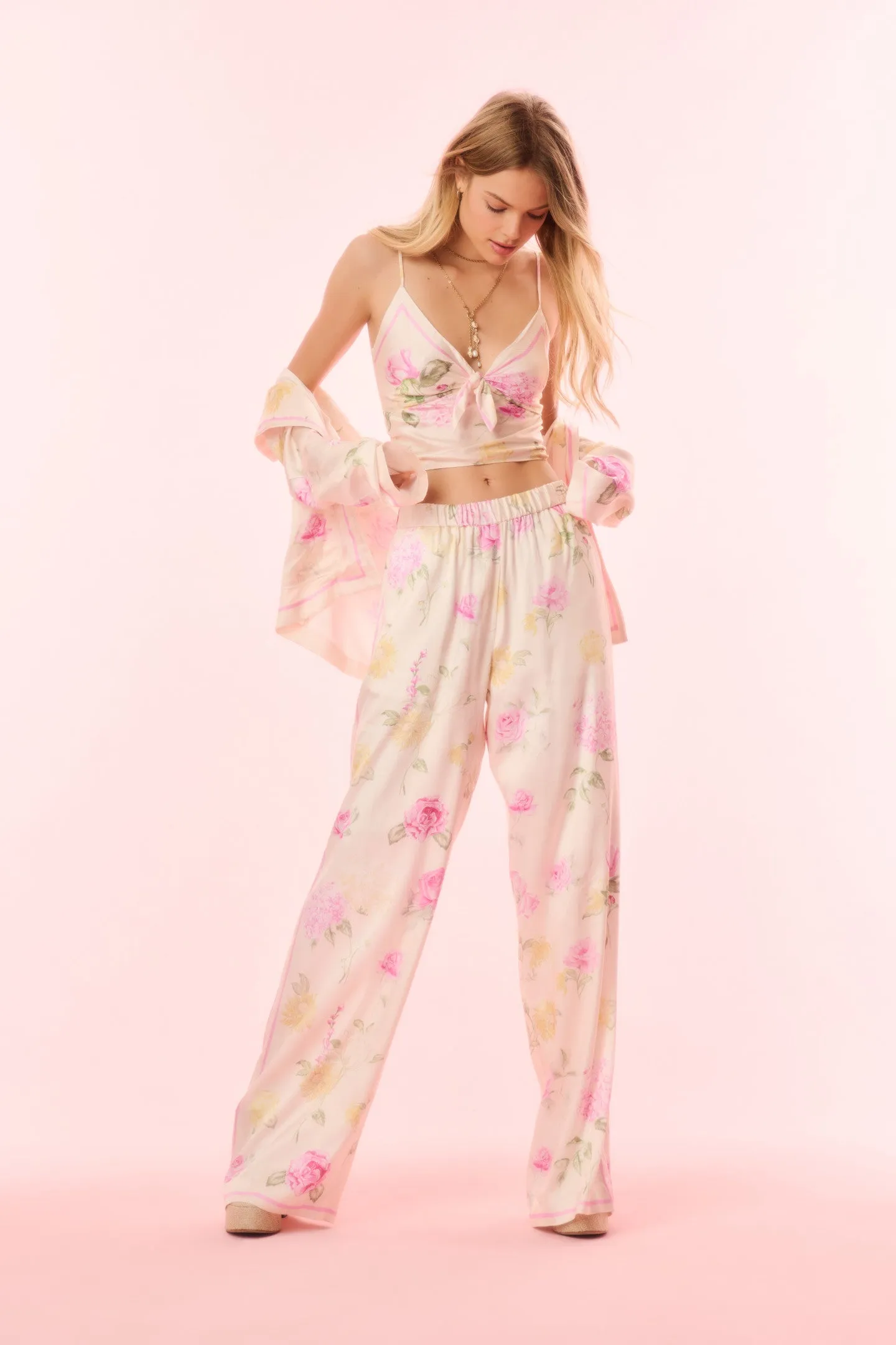 Emeraine Satin Floral Top sold by LoveShackFancy product image thumbnail 4