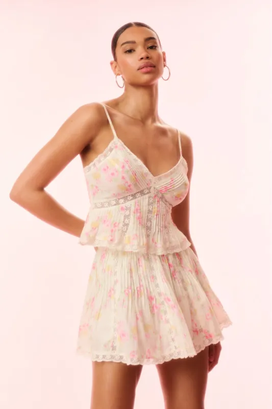 Amrina Cotton Floral Skirt sold by LoveShackFancy