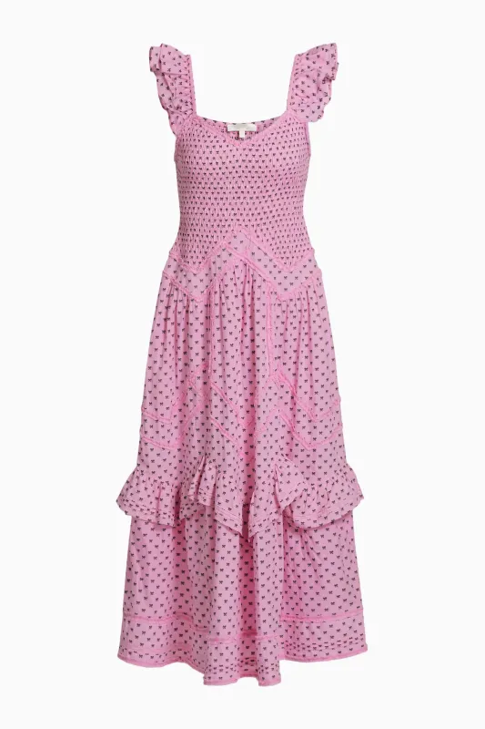 Brin Cotton Bow Dress - CLASSIC PINK sold by LoveShackFancy