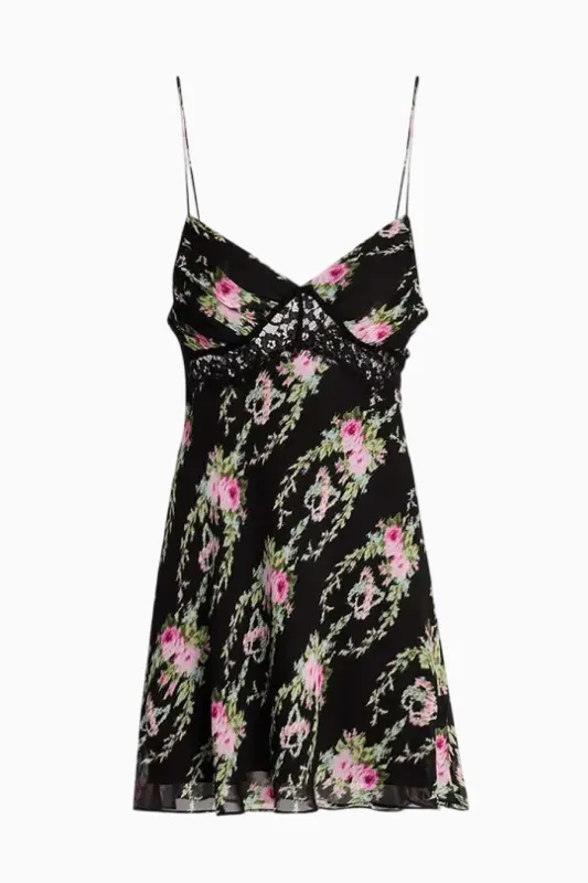 Etrune Floral Lace-Trimmed Mini Dress sold by LoveShackFancy