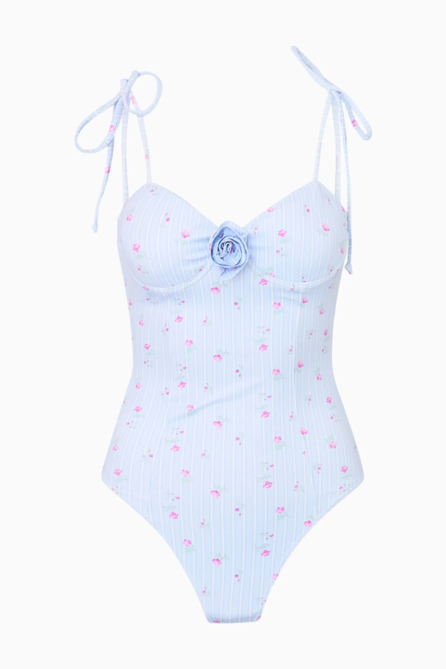 Chamomile Floral Striped One-Piece Swimsuit sold by LoveShackFancy product image thumbnail 5