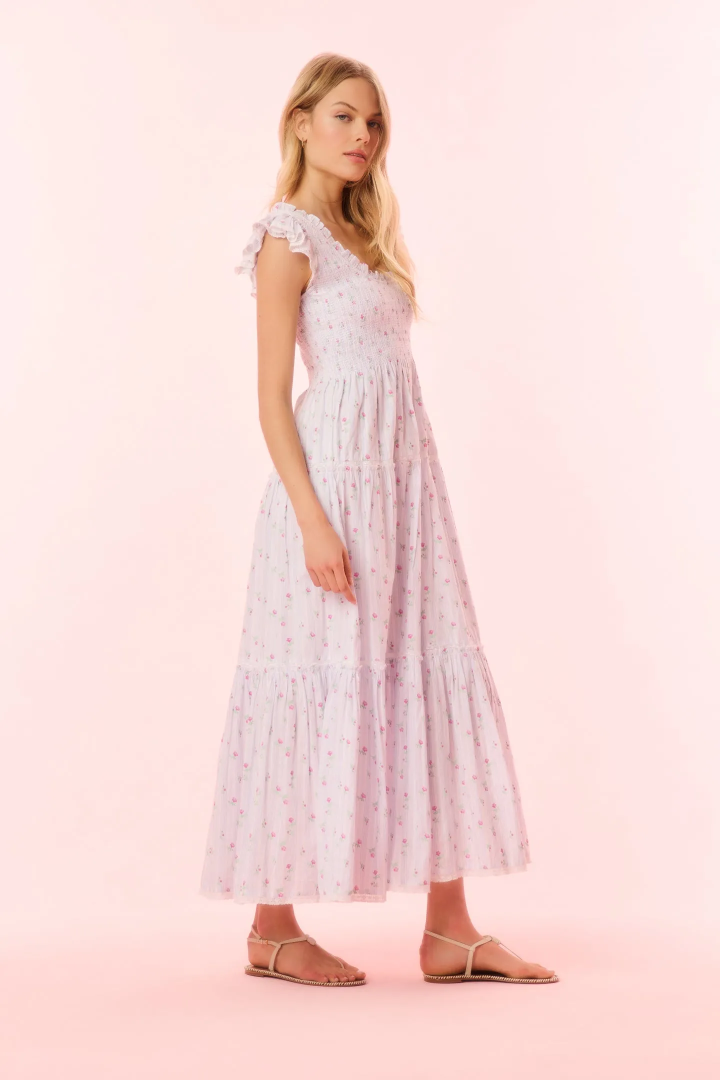 Chessie Cotton Floral Maxi Dress sold by LoveShackFancy product image thumbnail 4