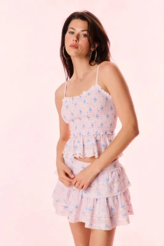 Marzenia Smocked Sleeveless Top sold by LoveShackFancy