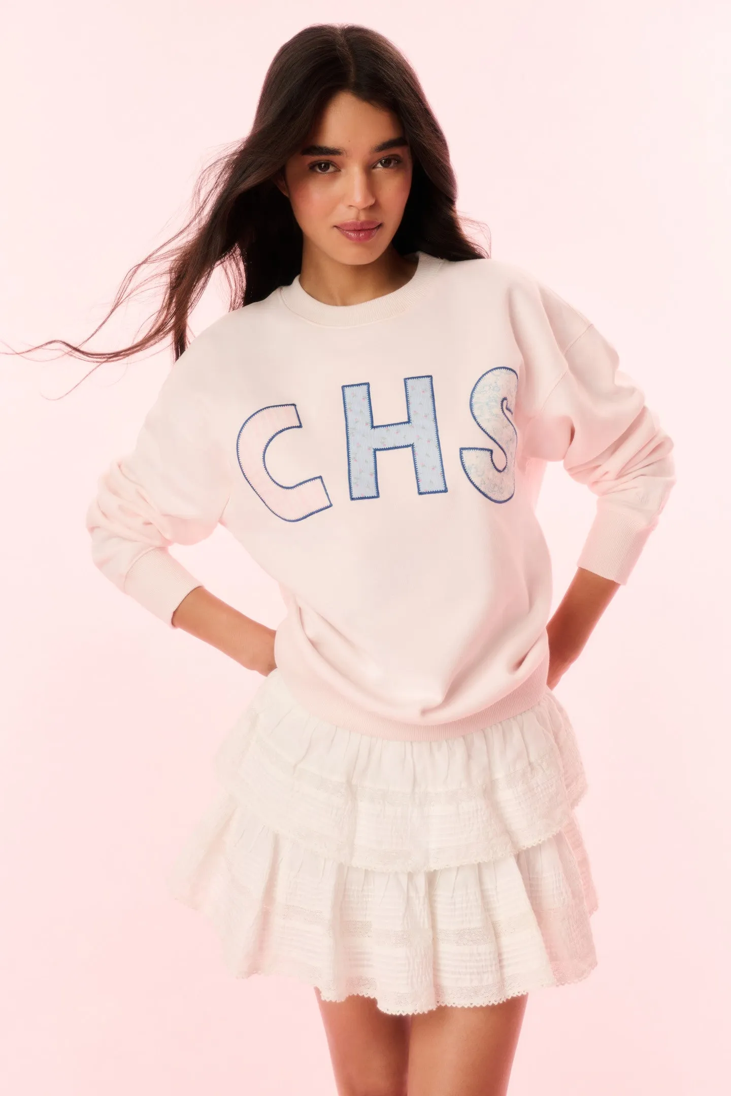 Palo City Pullover - MELLOW ROSE CHARLESTON sold by LoveShackFancy