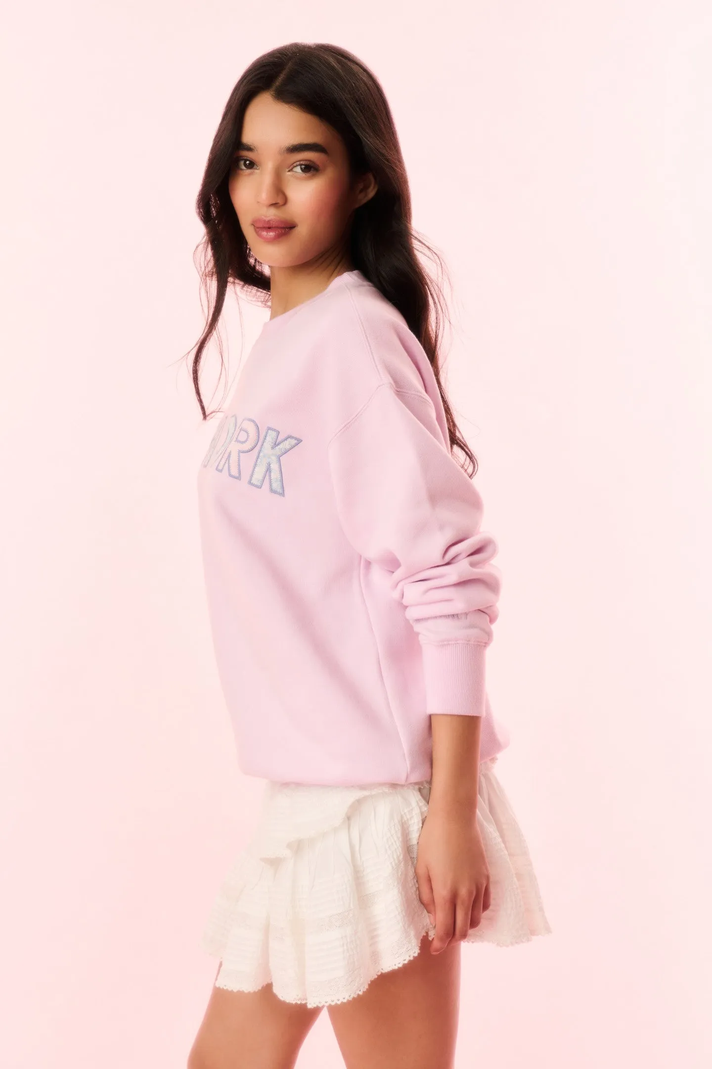 Palo City Pullover - LAVENDER MIST NEW YORK sold by LoveShackFancy product image thumbnail 2