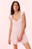 Rietta Cotton Lace-Trimmed Mini Dress - BALLERINA PINK sold by LoveShackFancy