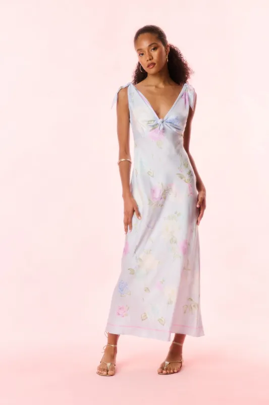 Perri Floral Scarf-Tie Maxi Dress sold by LoveShackFancy