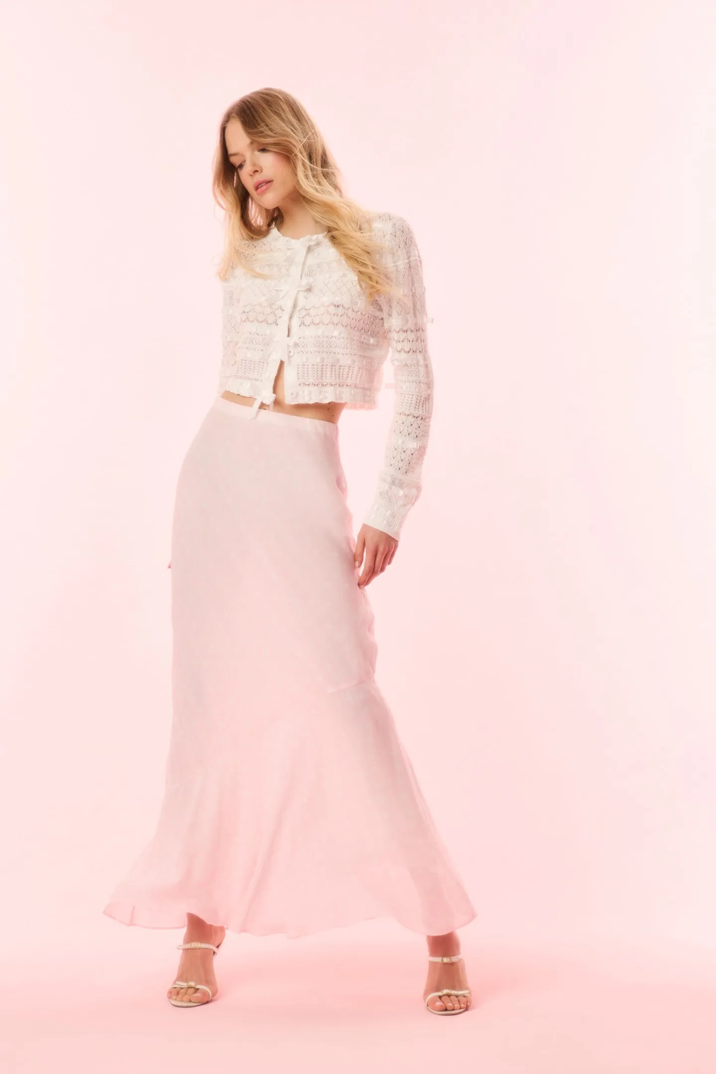 Roselline Cotton Ribbon Cardigan sold by LoveShackFancy product image thumbnail 2