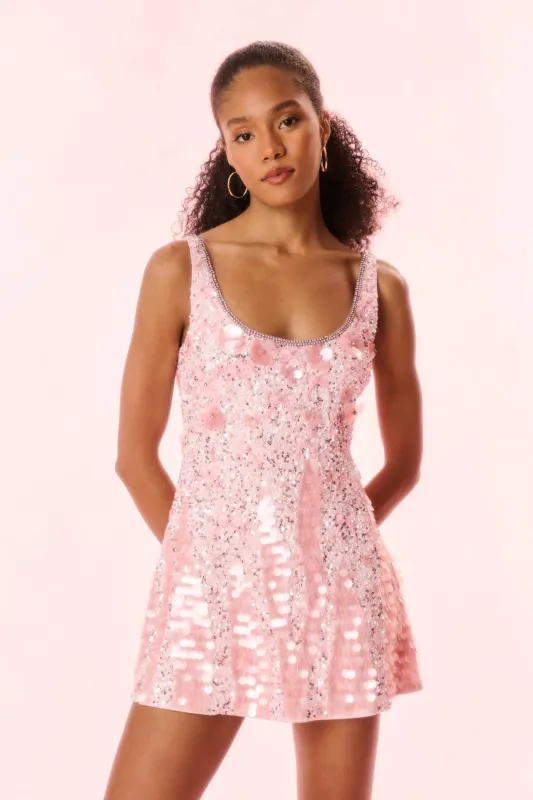 Sarine Beaded Mini Party Dress sold by LoveShackFancy
