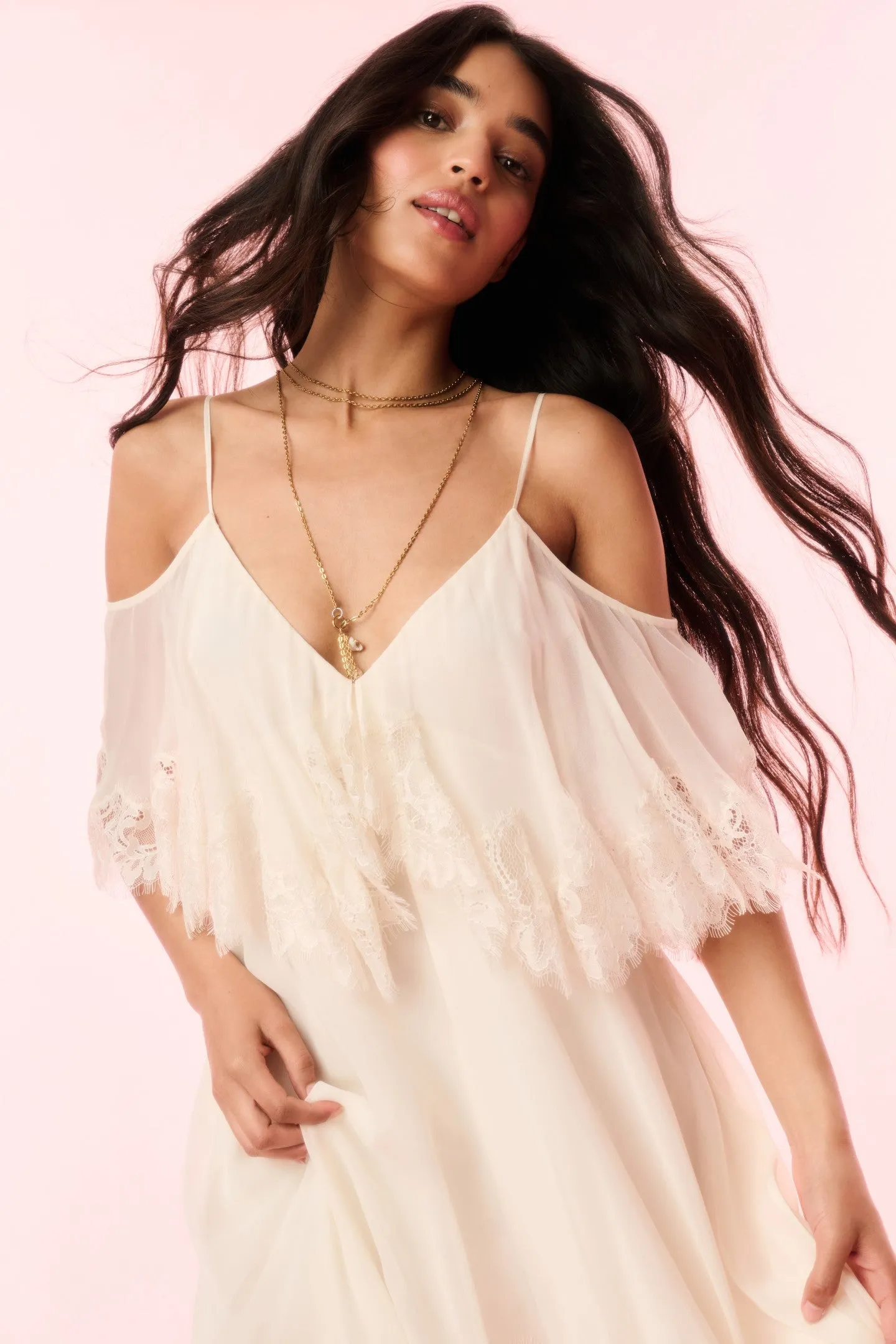 Annavelle Silk Chiffon Maxi Dress sold by LoveShackFancy product image thumbnail 3