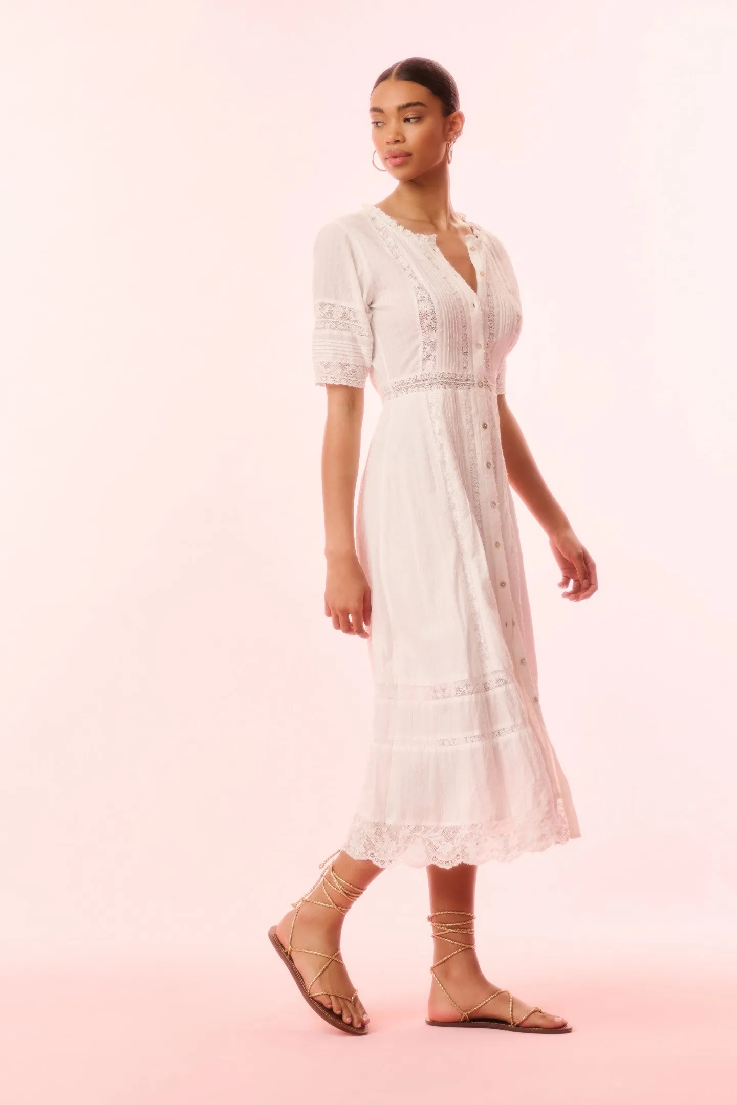 Francilla Cotton Midi Dress sold by LoveShackFancy product image thumbnail 4