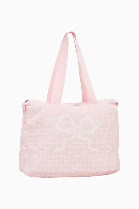 Oran Gingham Weekender sold by LoveShackFancy
