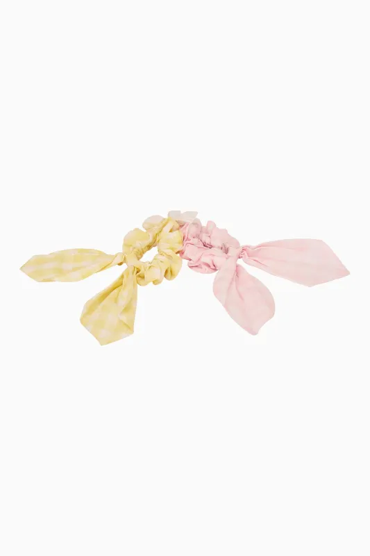 Coastal Gingham Scrunchies sold by LoveShackFancy