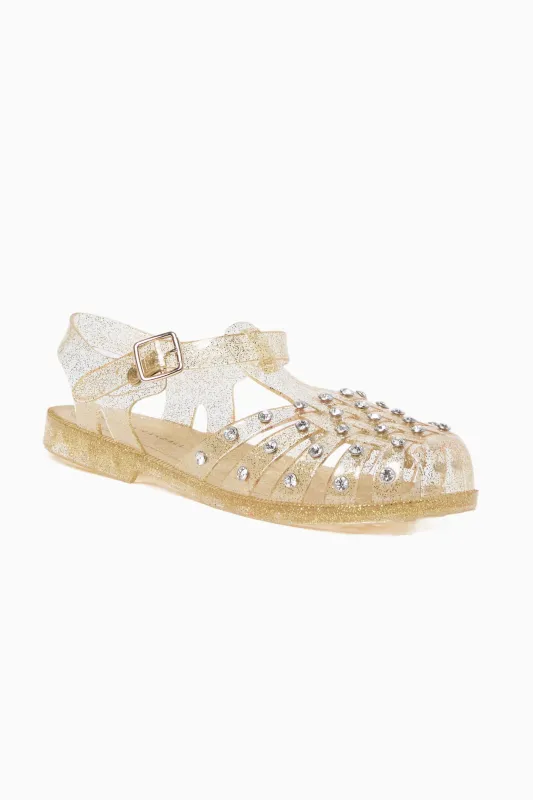 Loeffler Randall Rhinestone Jelly Sandals sold by LoveShackFancy