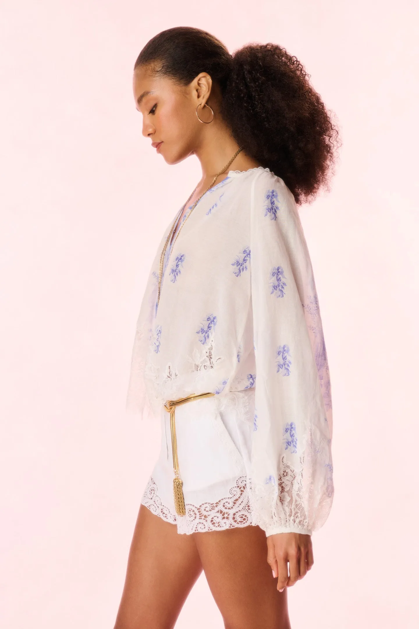 Dresner Cotton Lace-Trimmed Blouse sold by LoveShackFancy product image thumbnail 3