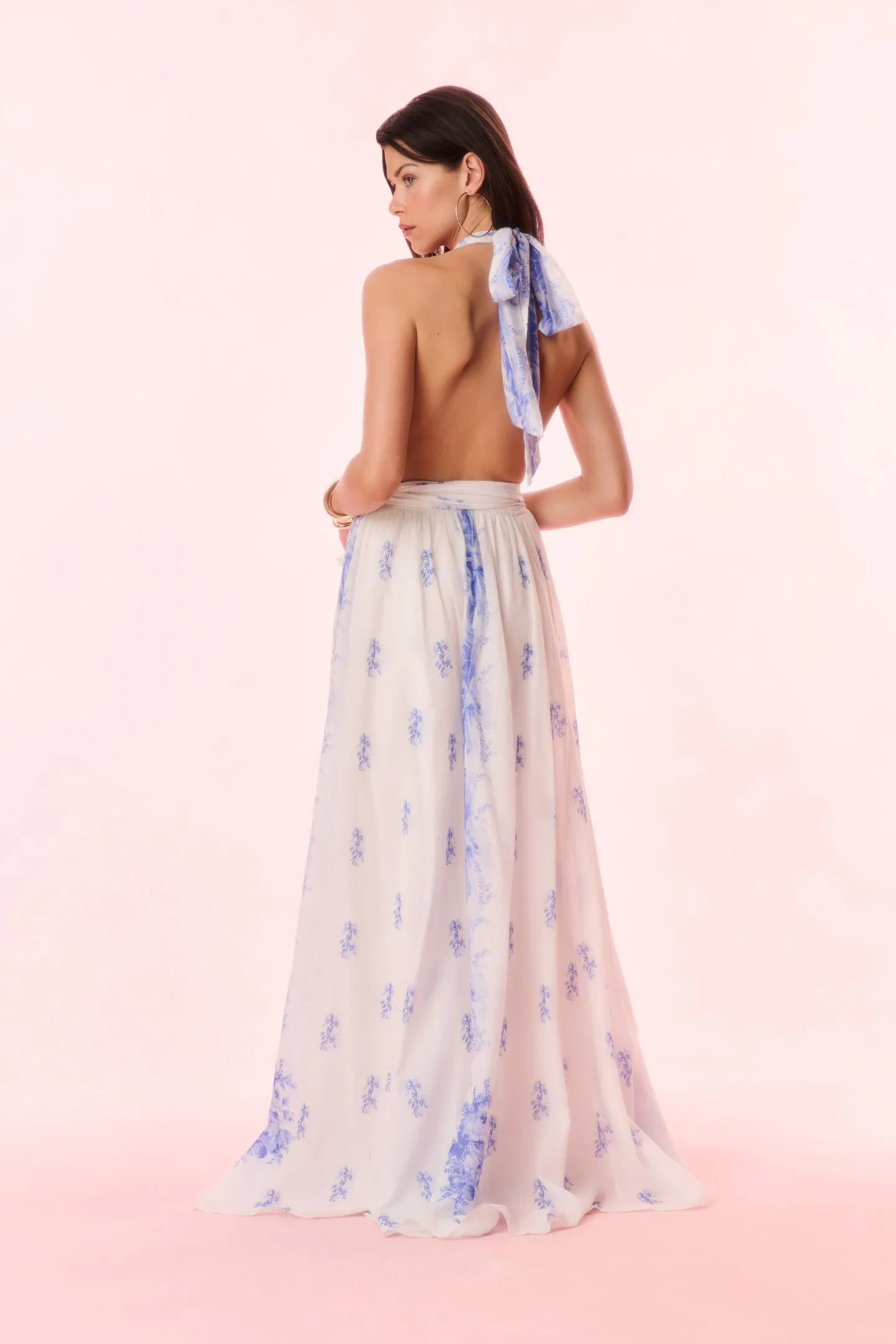 Lilah Cotton Halter Gown sold by LoveShackFancy product image thumbnail 5