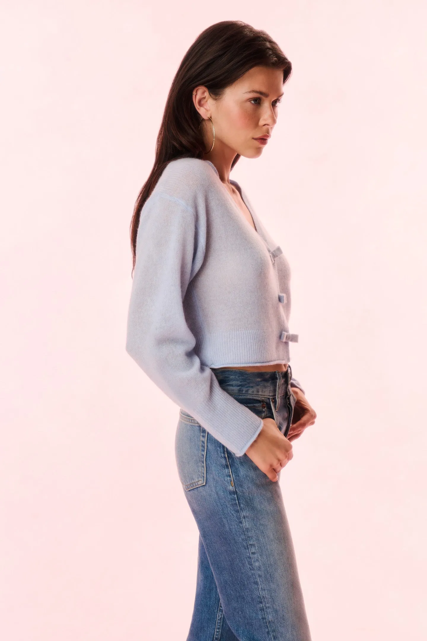 Luisella Lightweight Cashmere Cardigan sold by LoveShackFancy product image thumbnail 4