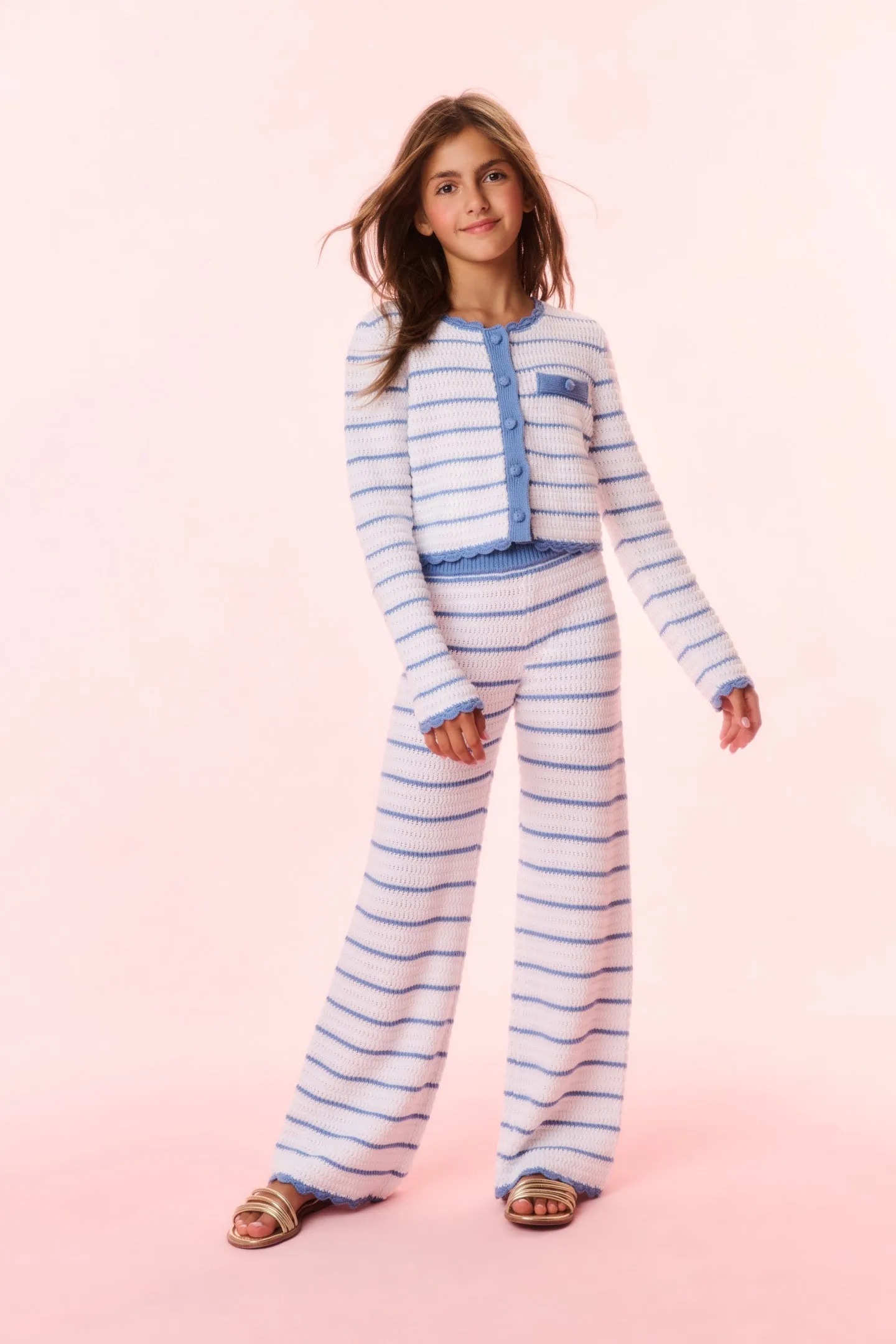 Girls Fawna Striped Crochet Pants sold by LoveShackFancy
