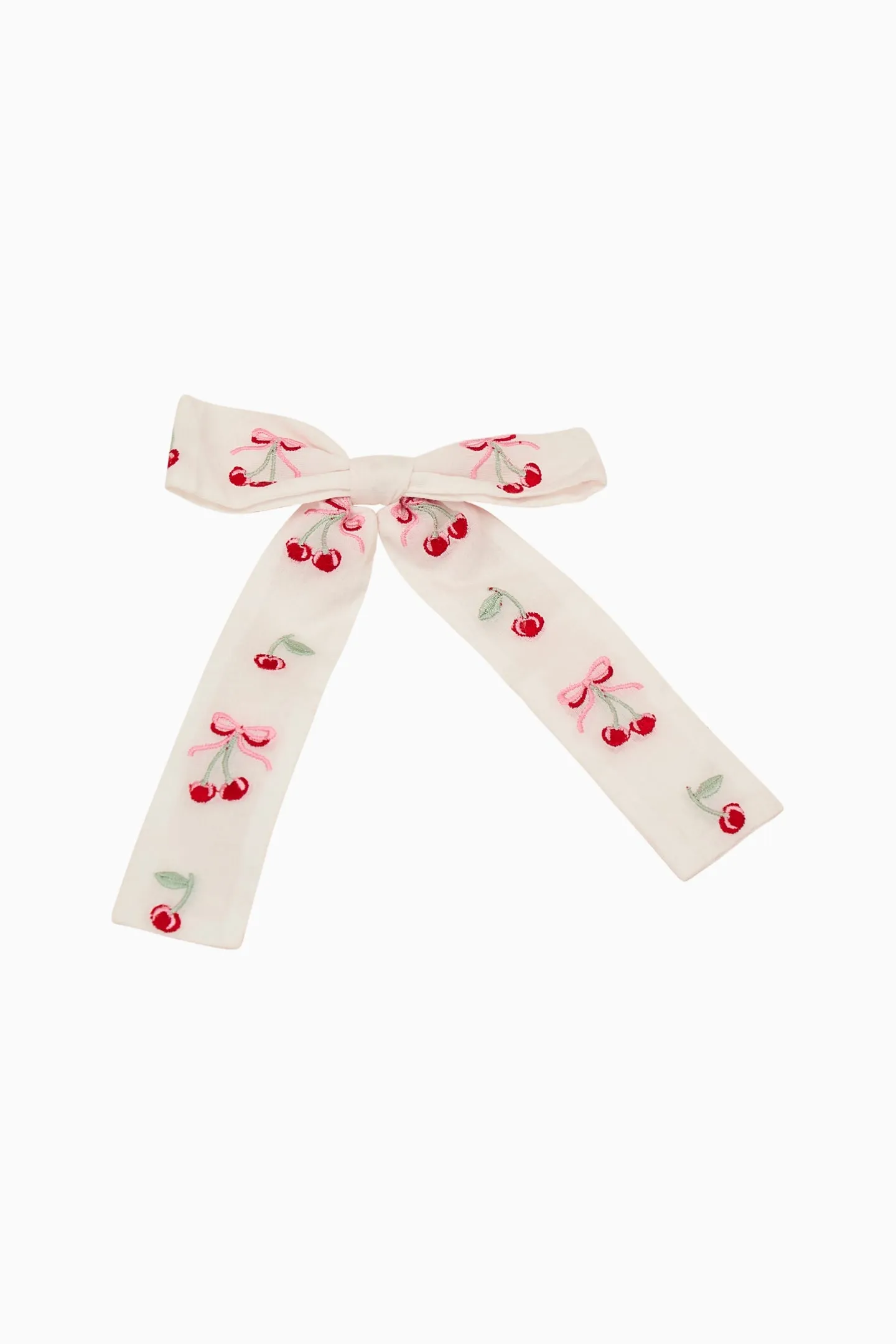 Balletta Cherry Bow Barette sold by LoveShackFancy