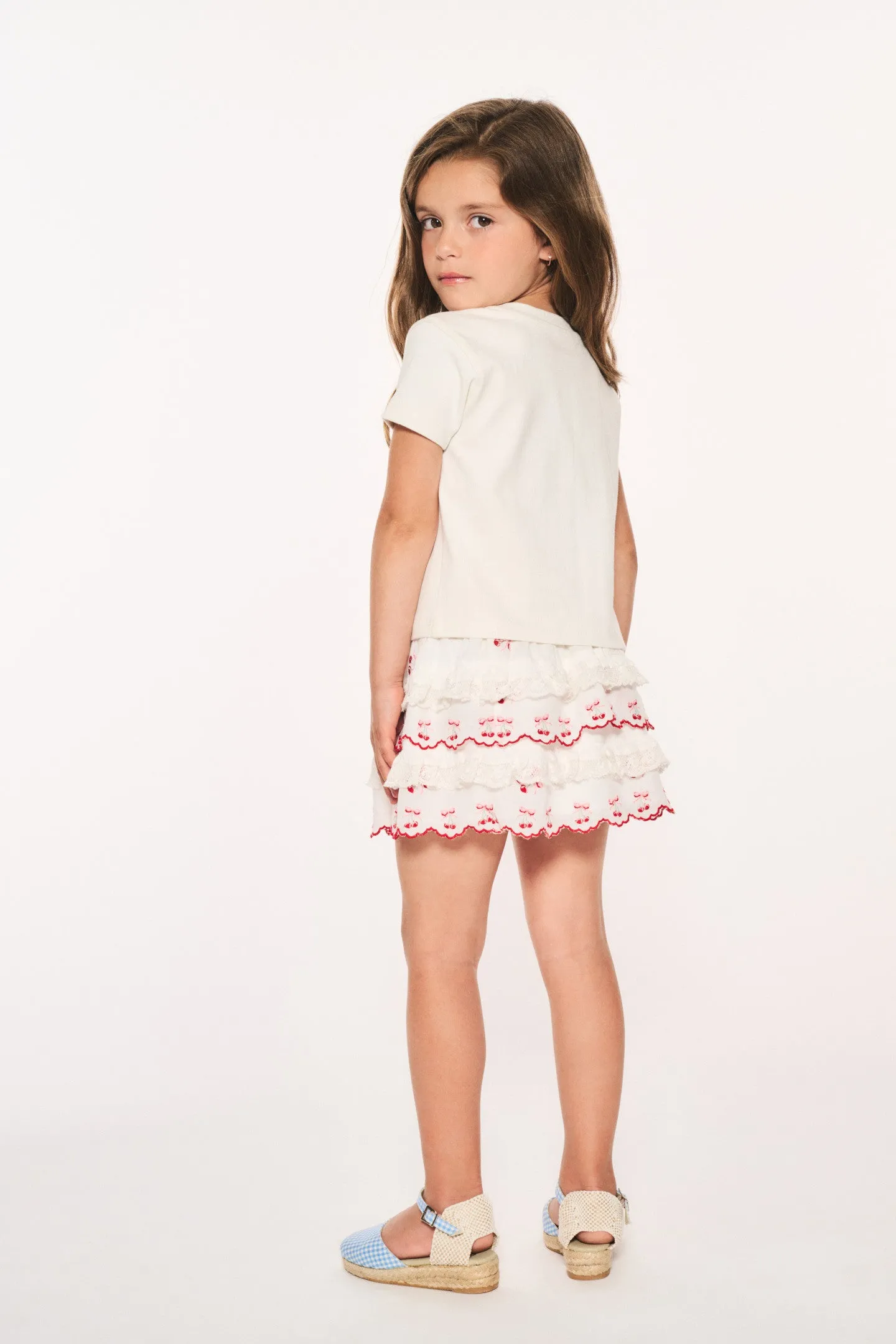 Girls Billie Cotton Cherry Skirt sold by LoveShackFancy product image thumbnail 5