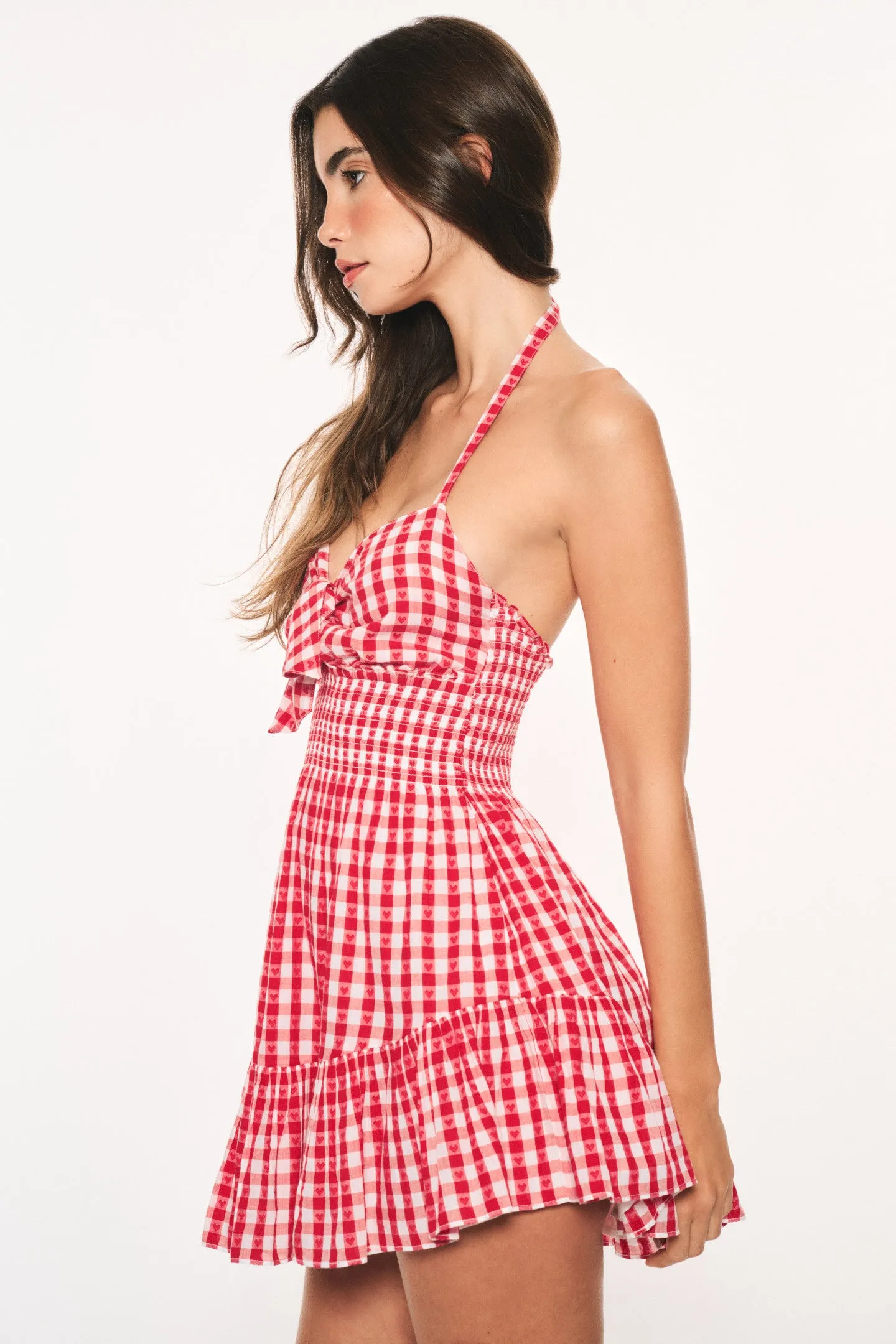 Trishelle Cotton Gingham Halter Dress sold by LoveShackFancy product image thumbnail 5
