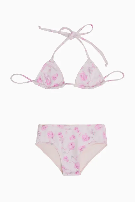 Girls Finnie Floral Bikini - STERLING DUSK made by LoveShackFancy