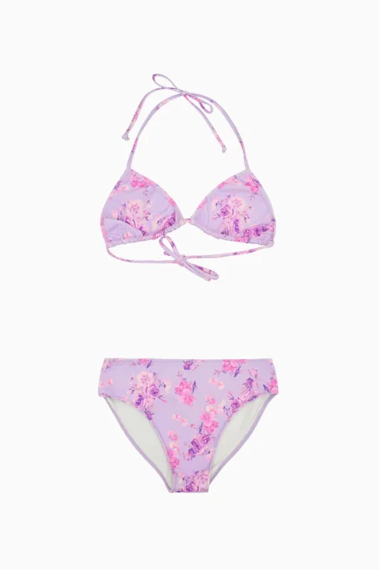 Girls Finnie Floral Bikini - HIBISCUS sold by LoveShackFancy