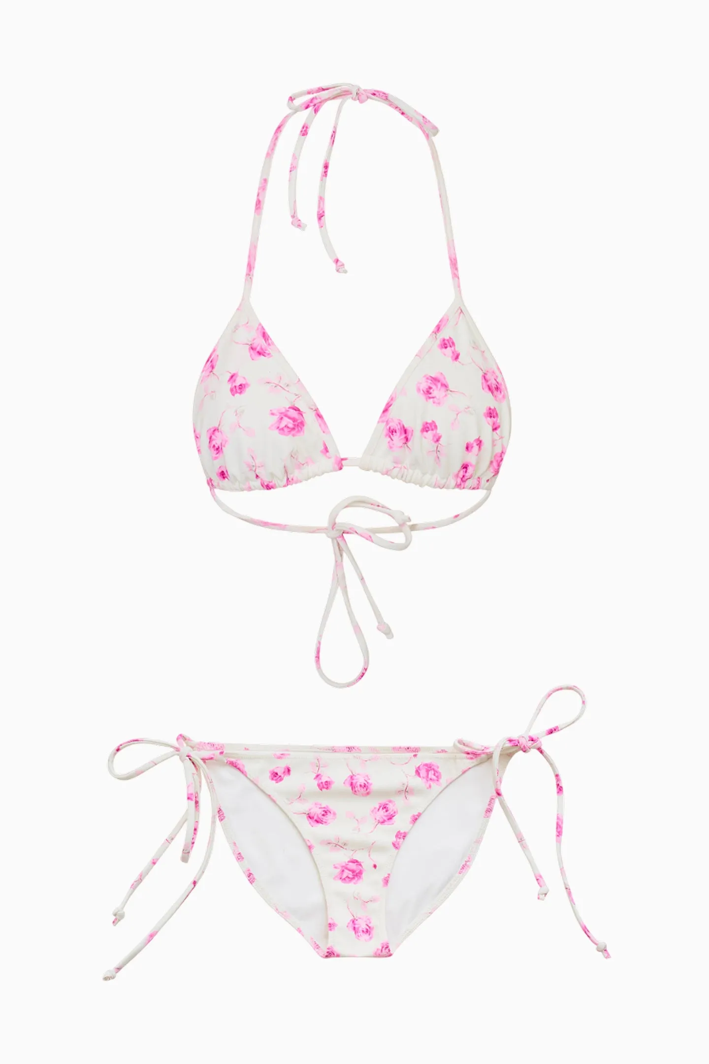 Harbor Floral Triangle Bikini - STERLING DUSK sold by LoveShackFancy product image thumbnail 4