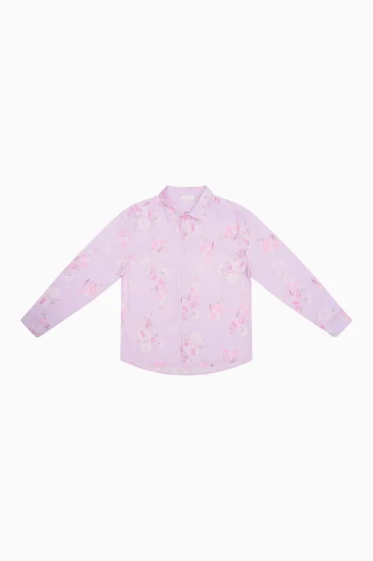 Hudley Cotton Unisex Shirt - HIBISCUS sold by LoveShackFancy
