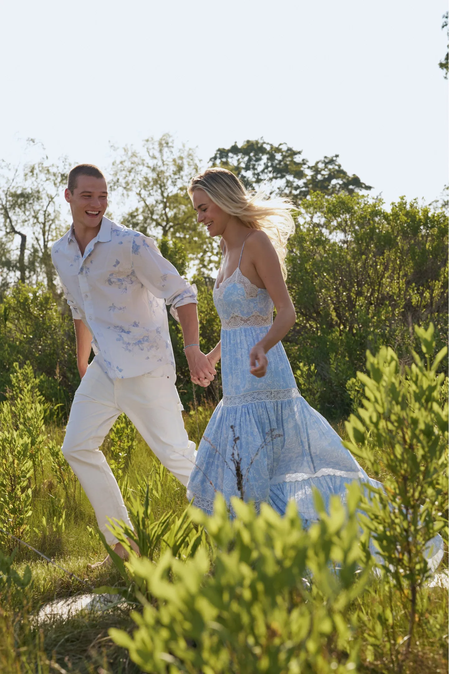 Hudley Cotton Unisex Shirt - WHISPER BLUE sold by LoveShackFancy product image thumbnail 3