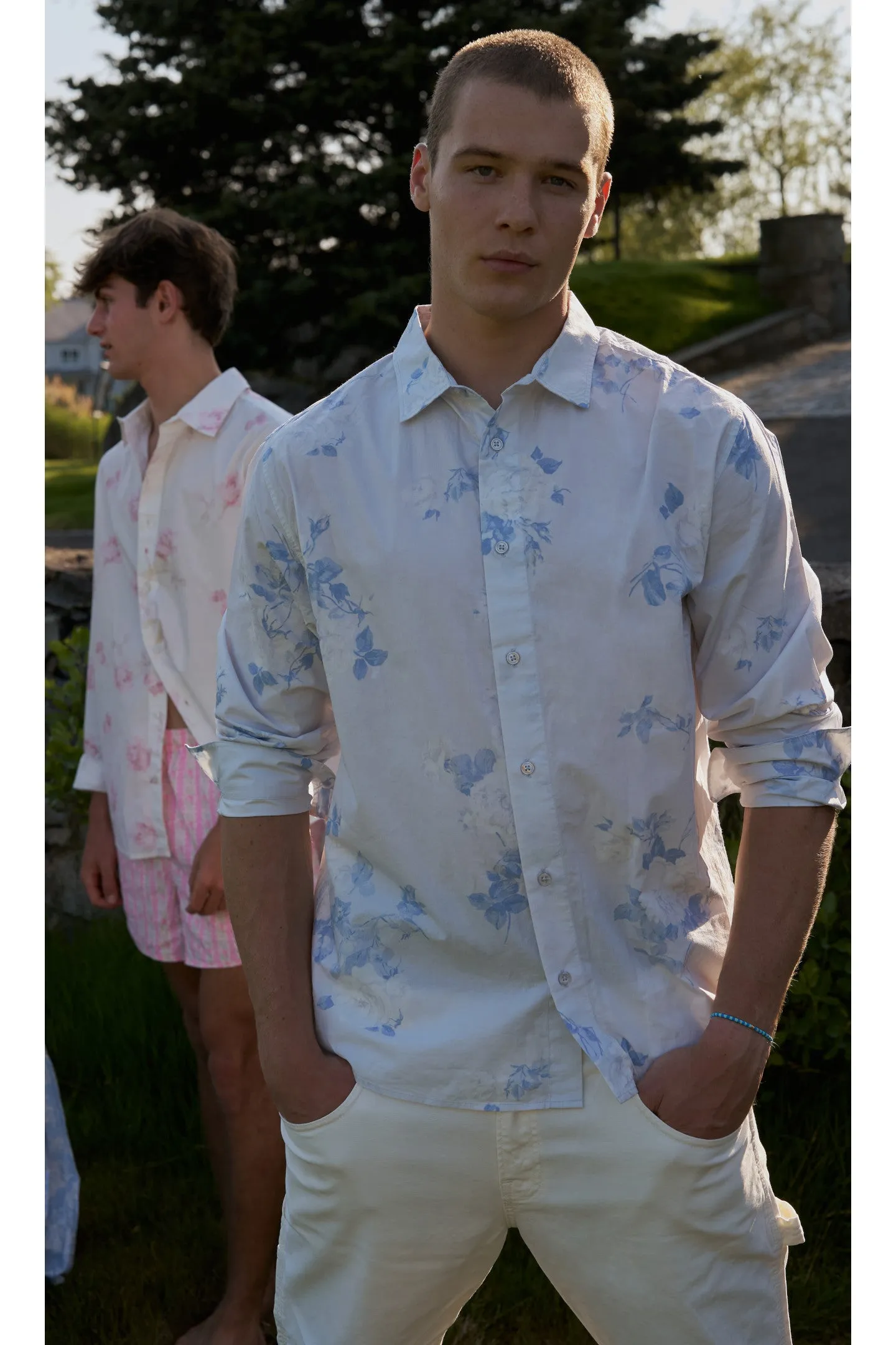Hudley Cotton Unisex Shirt - WHISPER BLUE sold by LoveShackFancy product image thumbnail 2