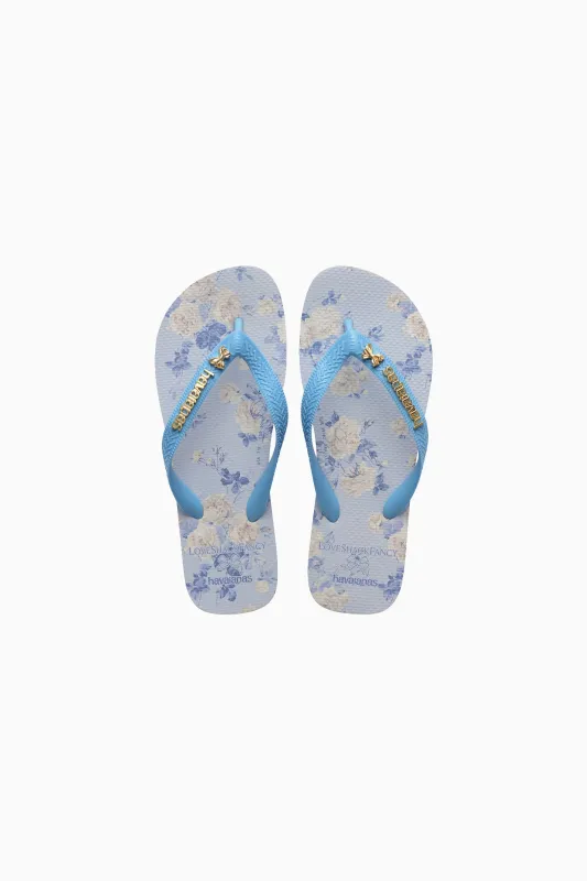 LoveShackFancy x havaianas Girls Whisper Blue Flip Flops sold by LoveShackFancy