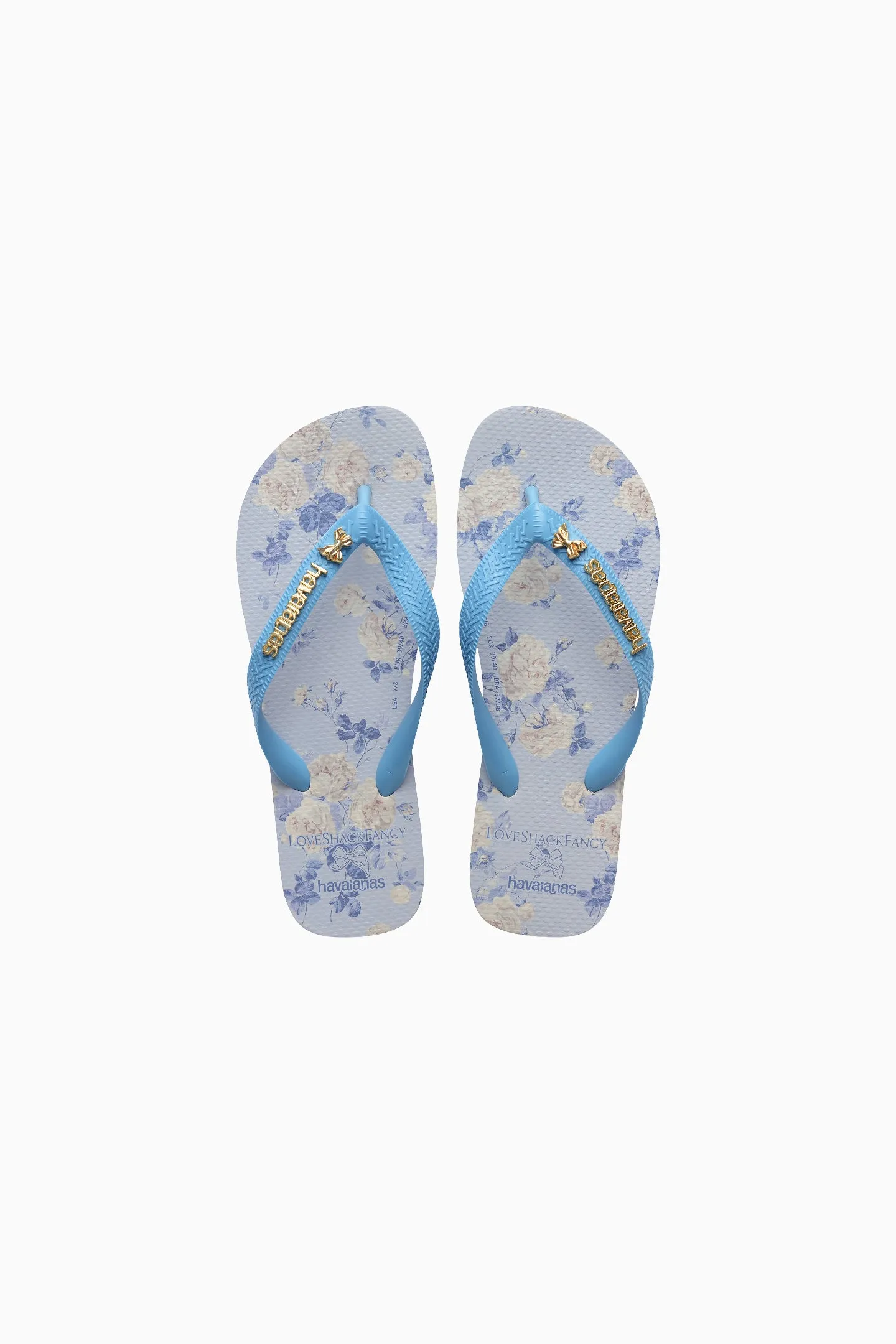 LoveShackFancy x havaianas Girls Whisper Blue Flip Flops sold by LoveShackFancy
