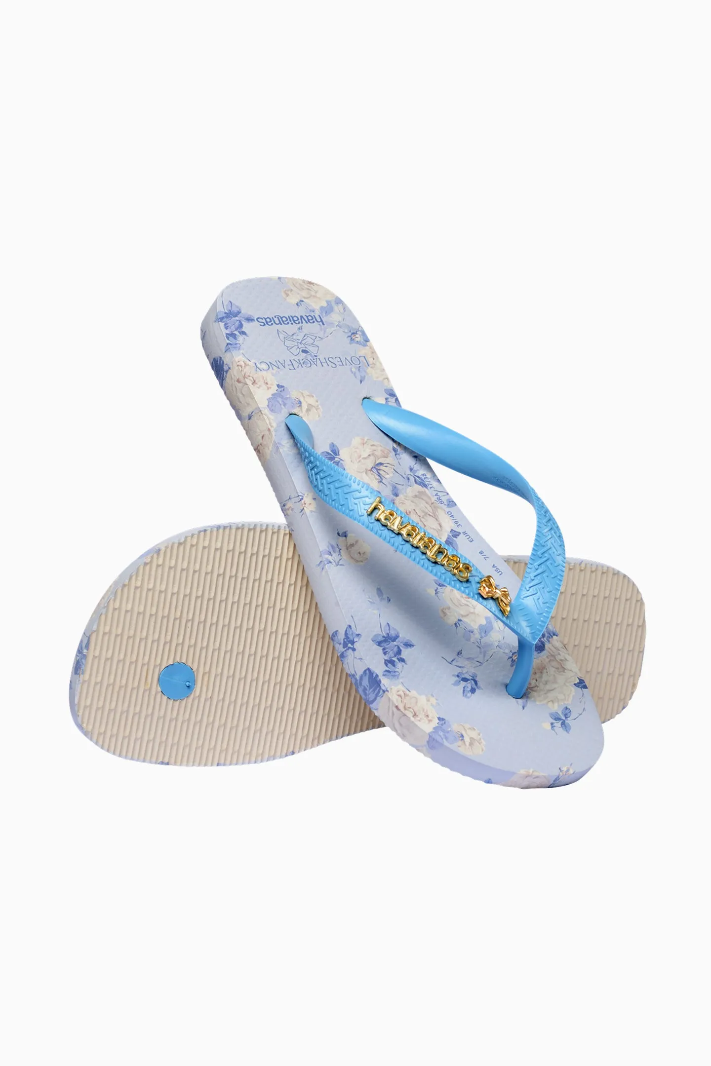 LoveShackFancy x havaianas Women's Whisper Blue Top Flip Flops sold by LoveShackFancy product image thumbnail 3