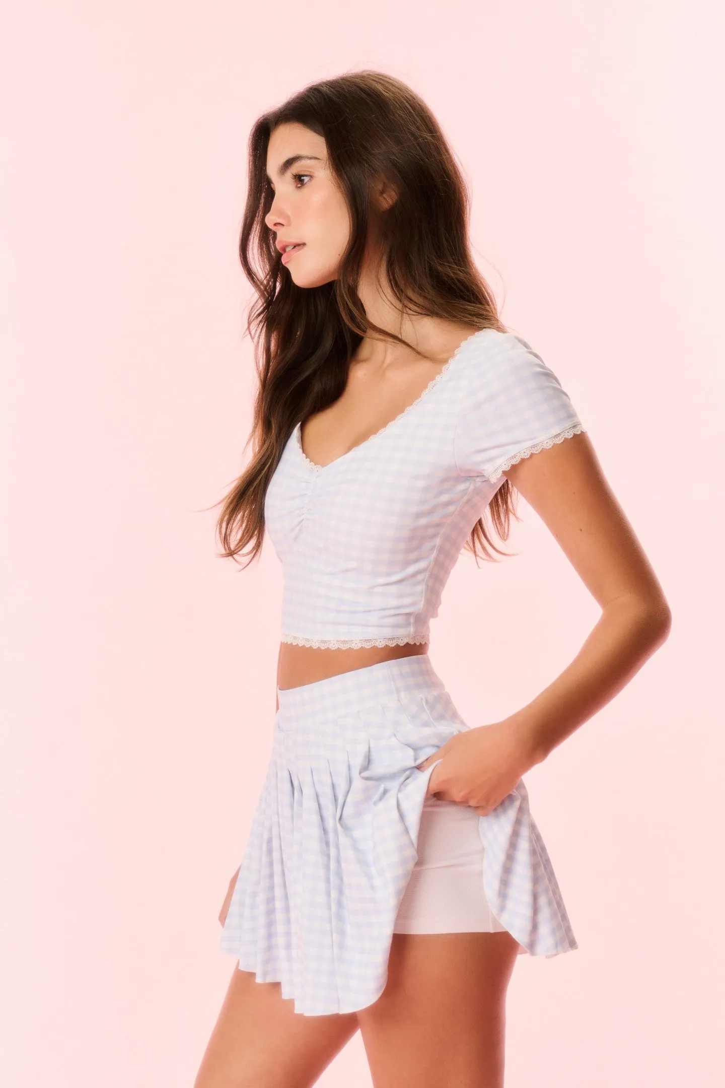 Kudura Gingham Print Active Top sold by LoveShackFancy product image thumbnail 2