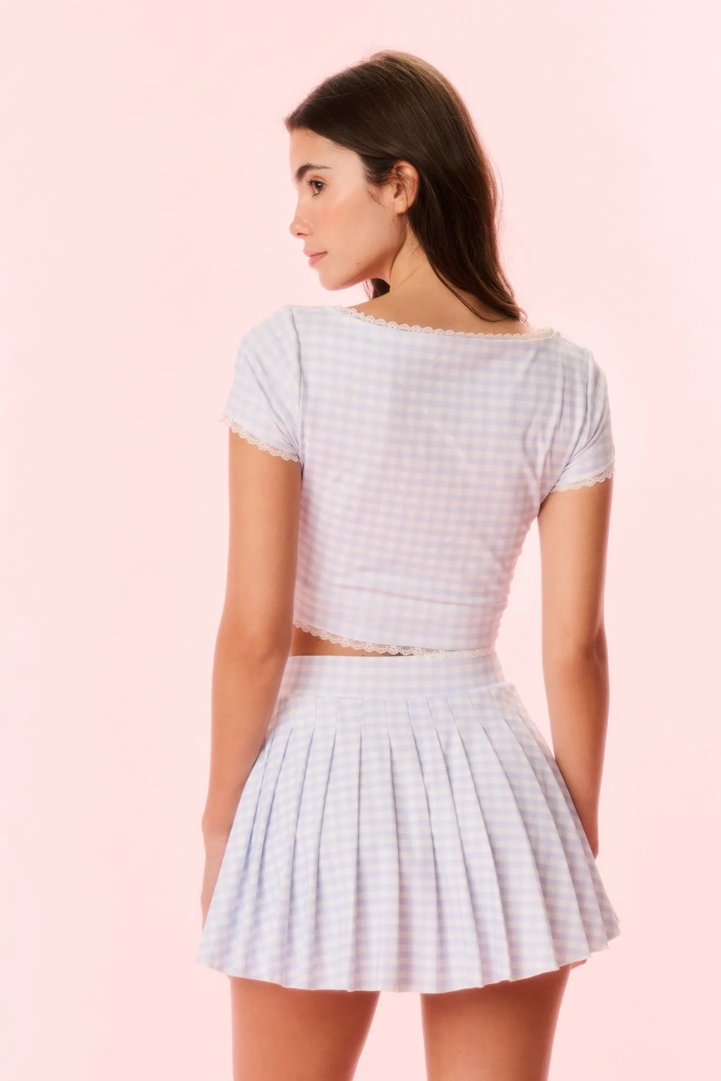 Kudura Gingham Print Active Top sold by LoveShackFancy product image thumbnail 4