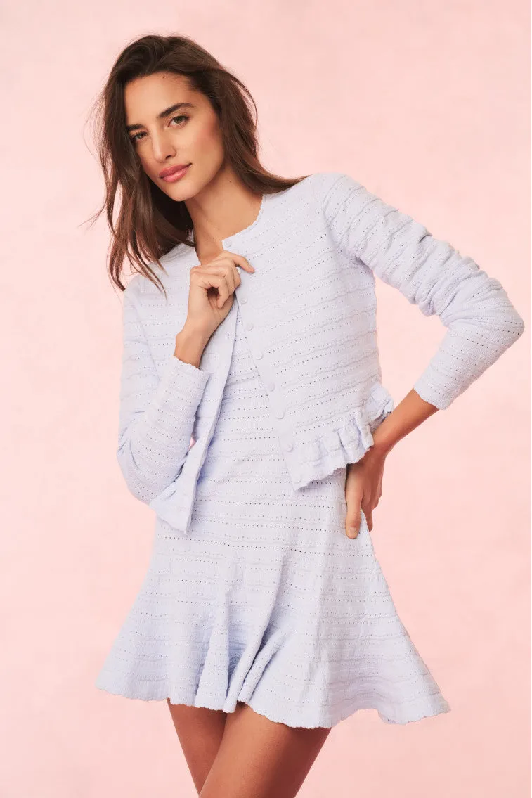 Rogan Pointelle Knit Cardigan - MORNING SKY sold by LoveShackFancy product image thumbnail 2