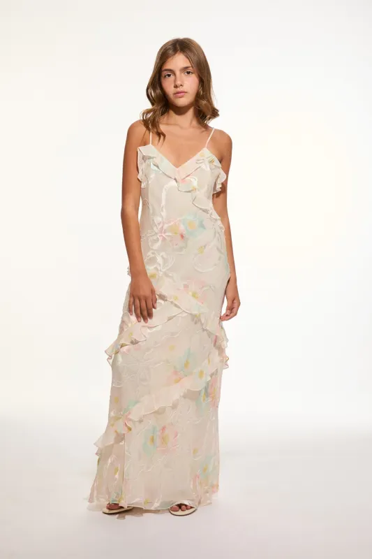 Girls Mini Rialto Silk-Blend Dress sold by LoveShackFancy