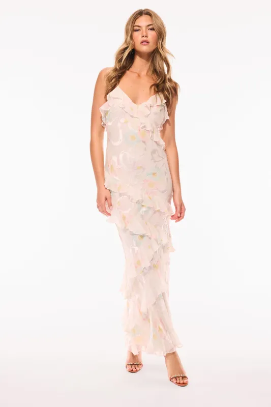 Rialto Silk-Blend Maxi Dress sold by LoveShackFancy