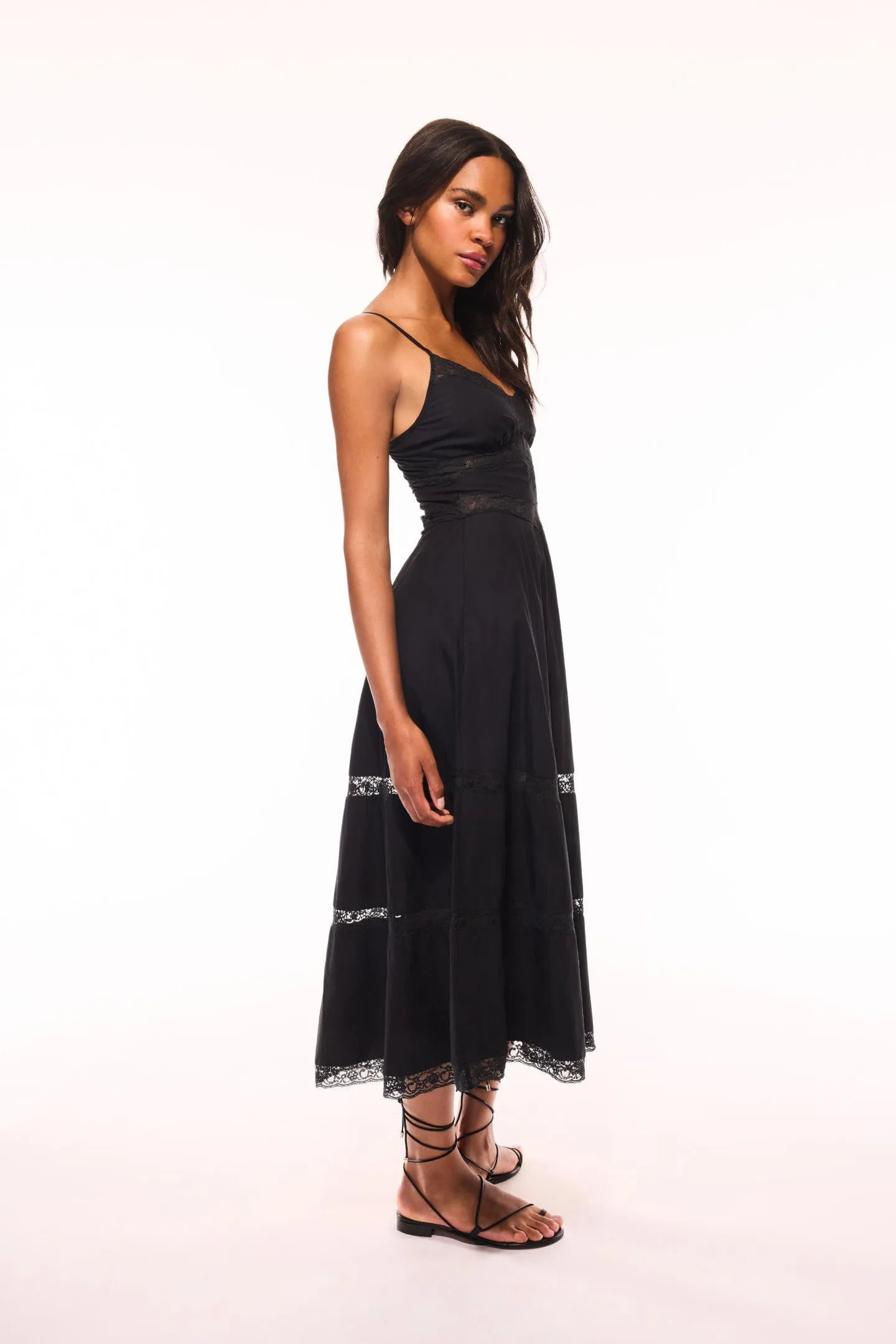 Catryn Lace Bow Cotton Midi Dress sold by LoveShackFancy product image thumbnail 3