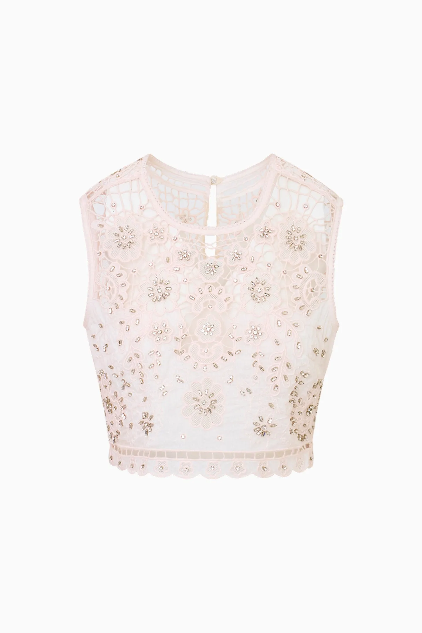 Emeryn Cropped Cotton Lace Top sold by LoveShackFancy product image thumbnail 5