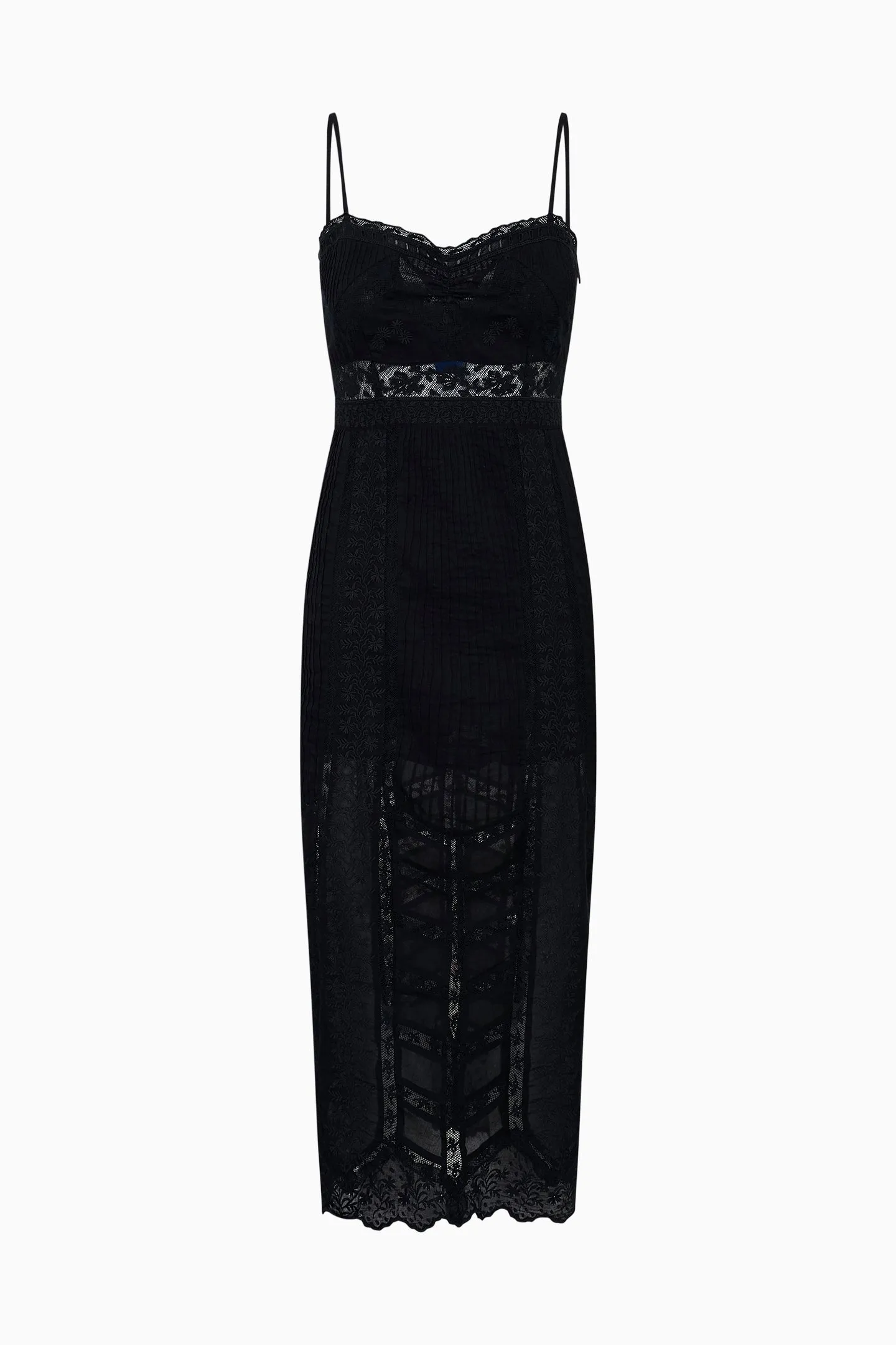 Celadine Cotton Lace-Trimmed Midi Dress sold by LoveShackFancy product image thumbnail 5