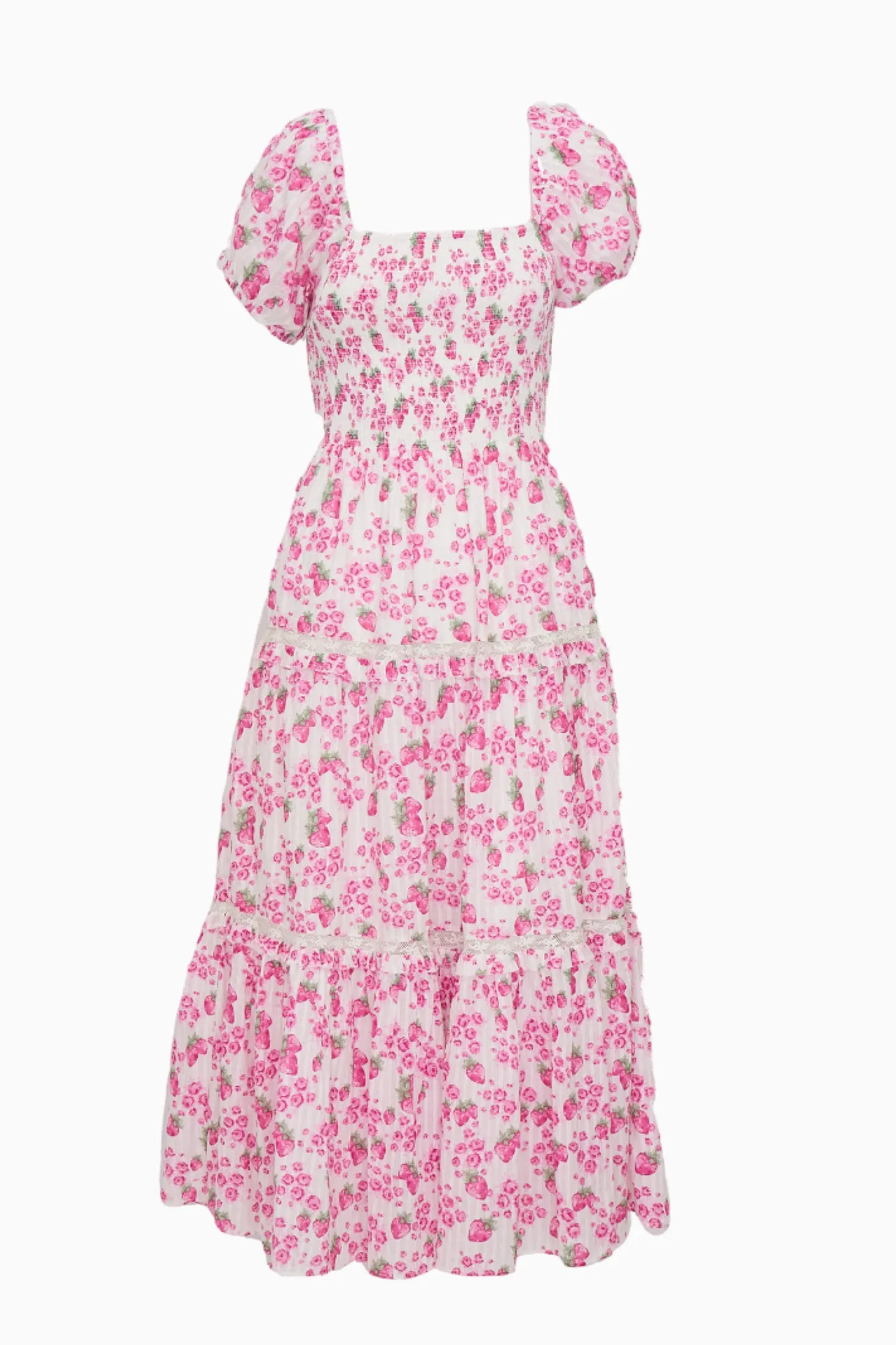 Masie Summer Heirloom Print Midi Dress sold by LoveShackFancy product image thumbnail 5