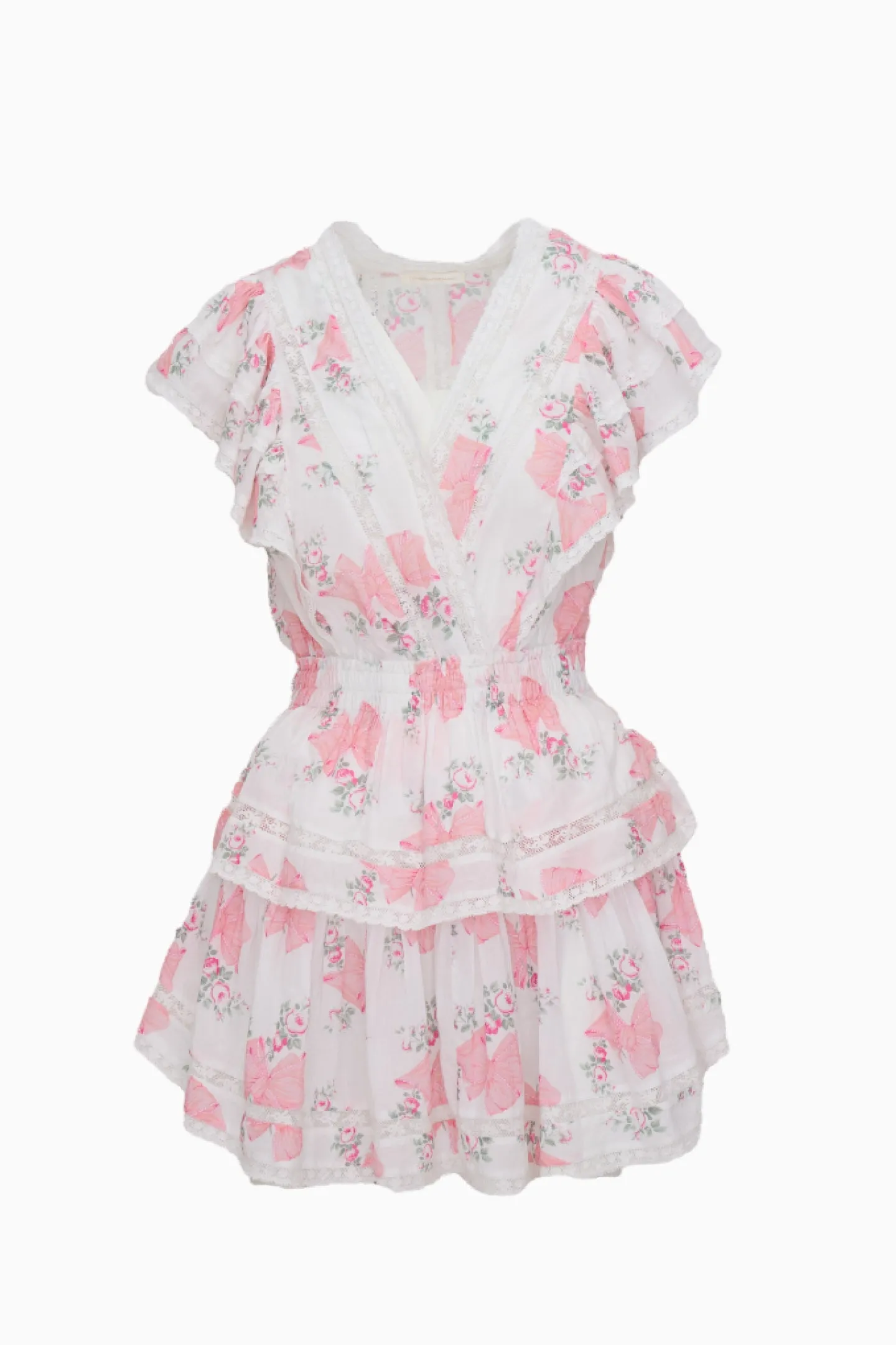 Gwen Summer Heirloom Print Mini Dress sold by LoveShackFancy product image thumbnail 5