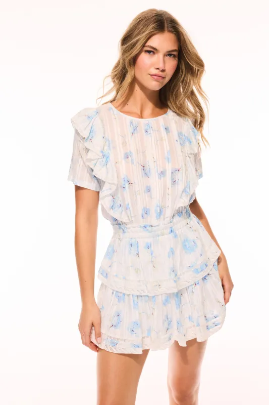 Natasha Upcycled Cotton Mini Dress - SANTA ROSA RIVER sold by LoveShackFancy