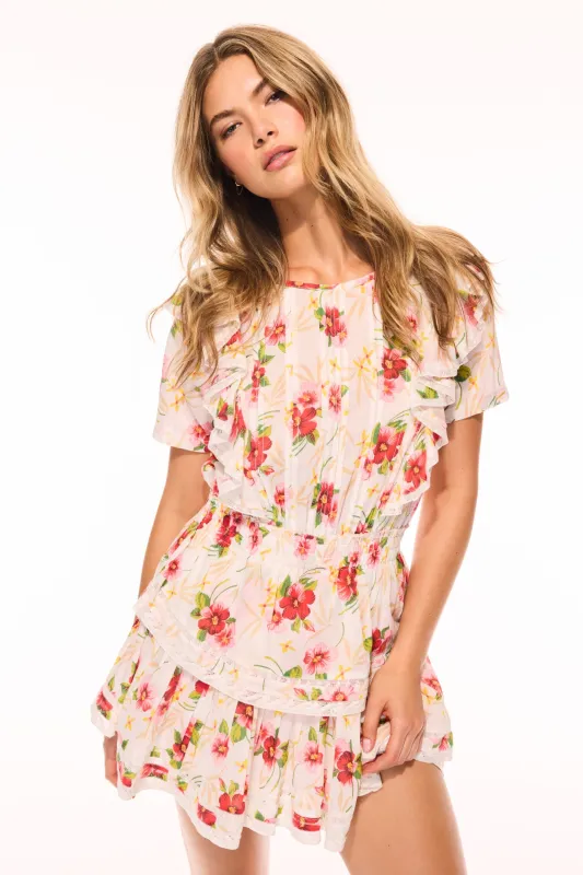 Natasha Upcycled Cotton Mini Dress - ISLAND VIBES sold by LoveShackFancy