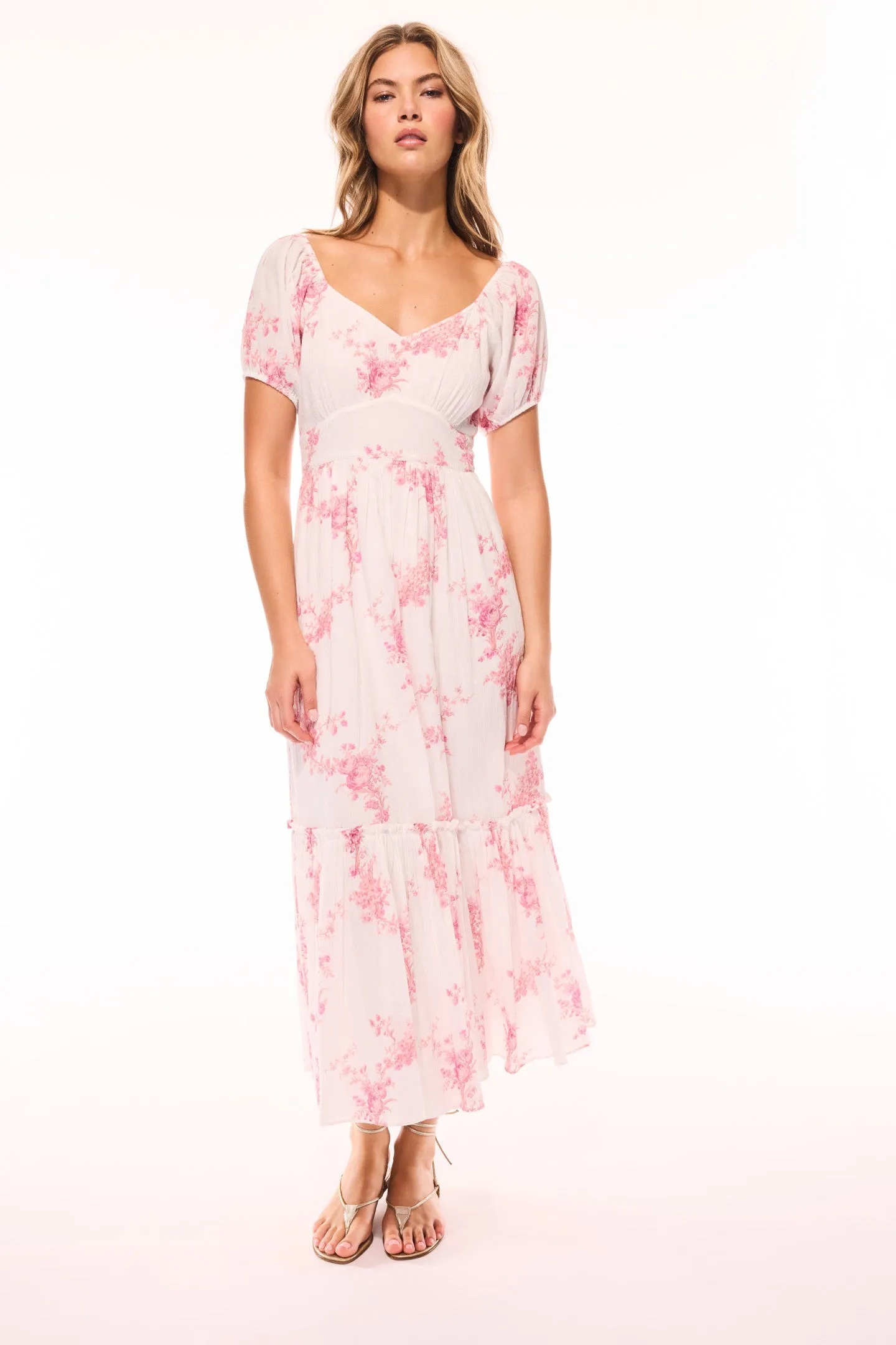 Angie Upcycled Cotton Midi Dress sold by LoveShackFancy