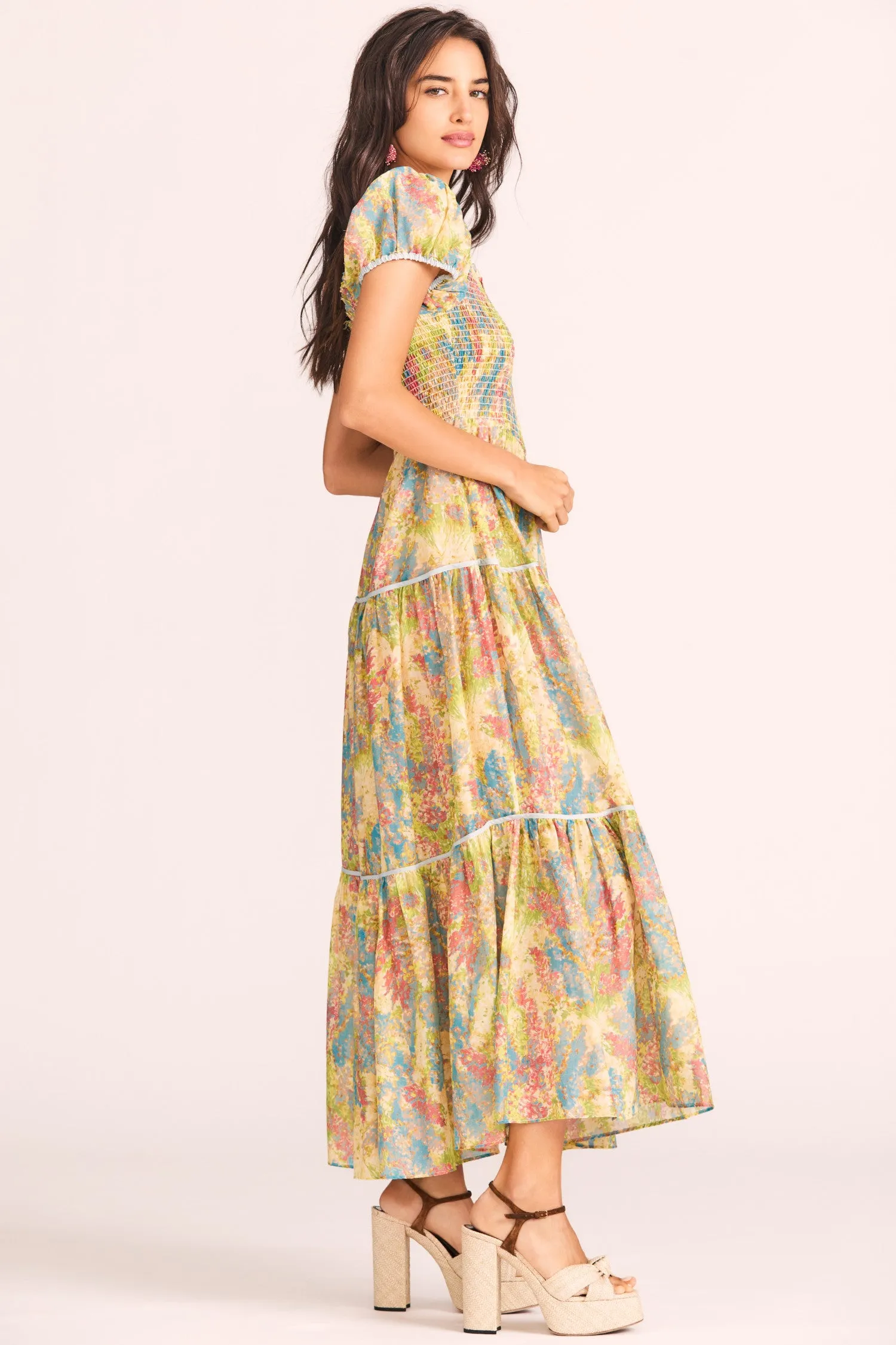 Elisabelle Midi Floral Dress sold by LoveShackFancy product image thumbnail 3